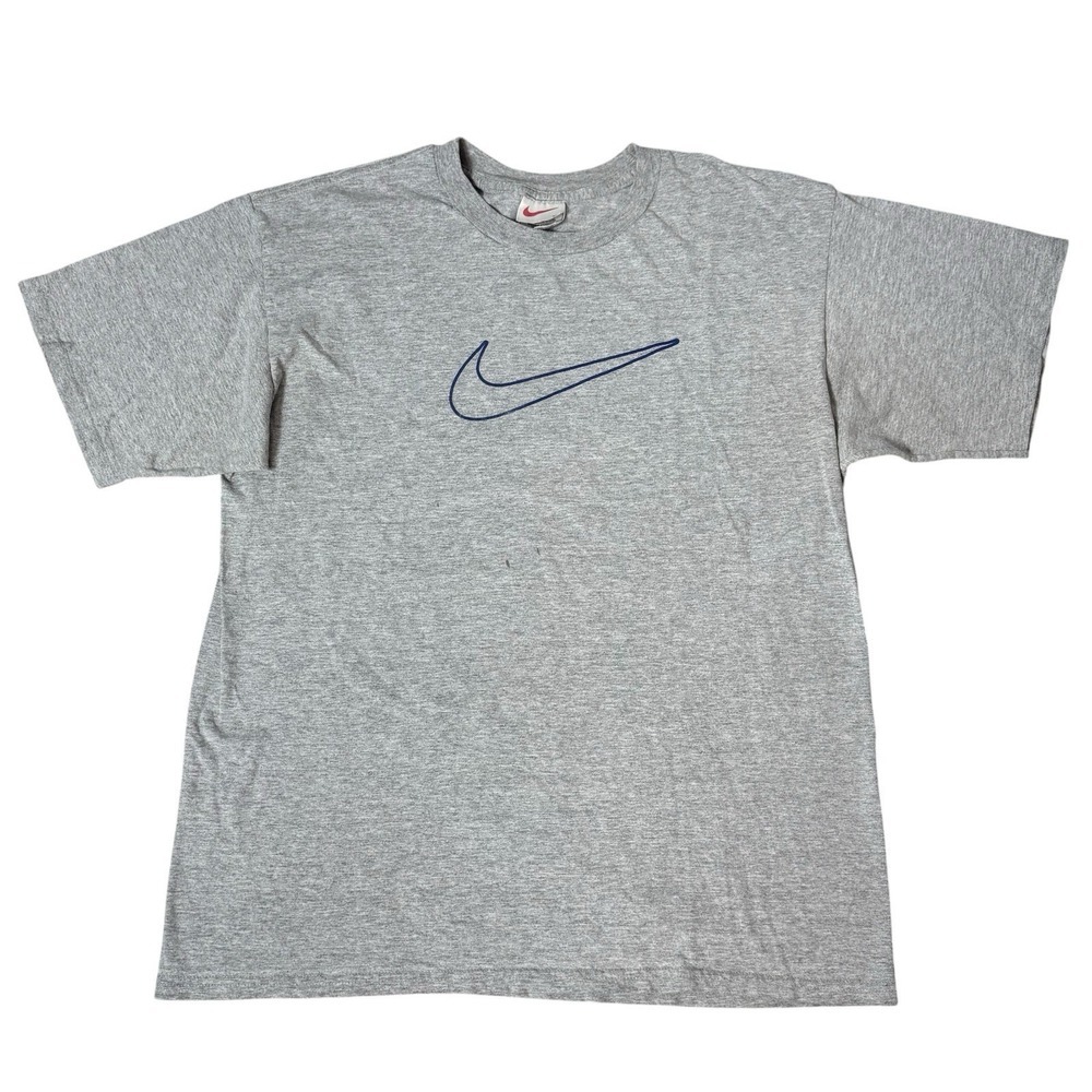 Vintage 90s Nike White Tag Big Swoosh Logo T-shirt Size M Hip Hop Streetwear Y2K